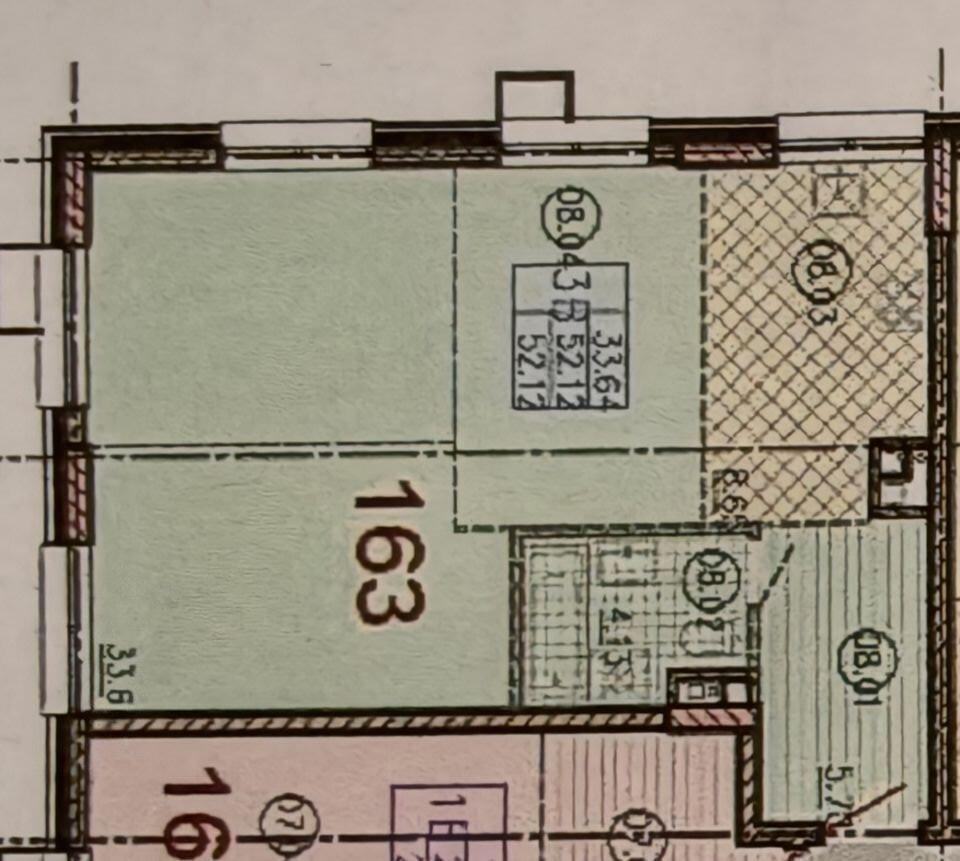 2-комнатная 52.1 м2 в ЖК undefined корпус null этаж 15