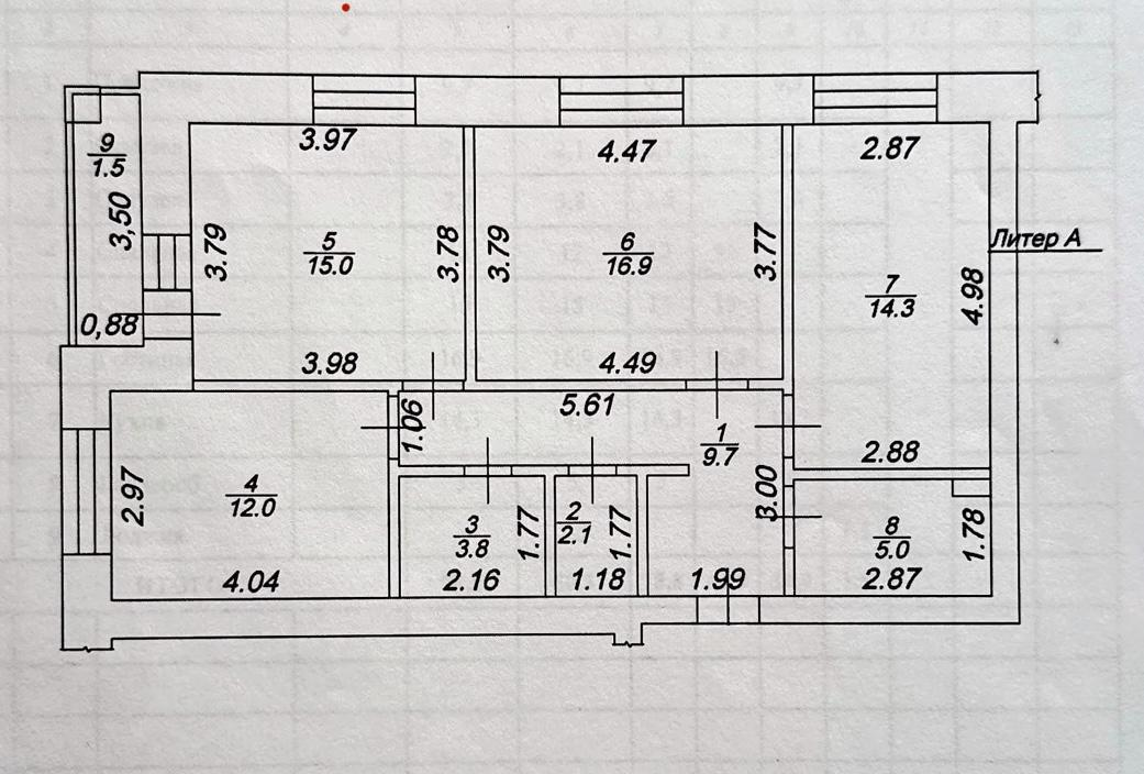 3-комнатная 78 м2 в ЖК undefined корпус null этаж 2