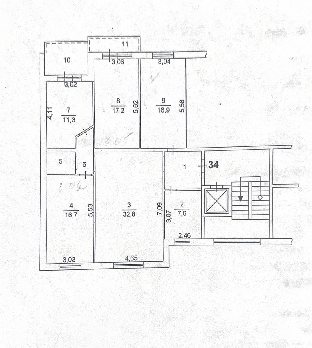 4-комнатная 118.7 м2 в ЖК undefined корпус null этаж 2