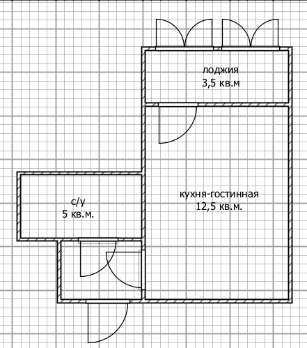 Студия 26.4 м2 в ЖК undefined корпус null этаж 5
