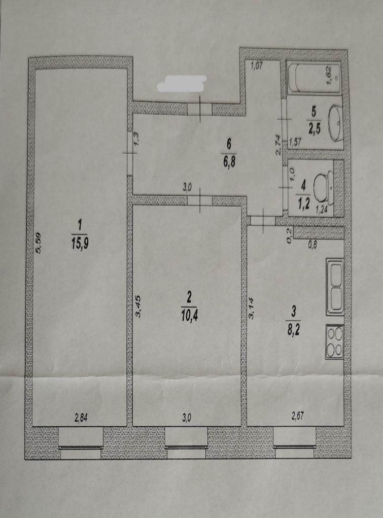 2-комнатная 45 м2 в ЖК undefined корпус null этаж 3