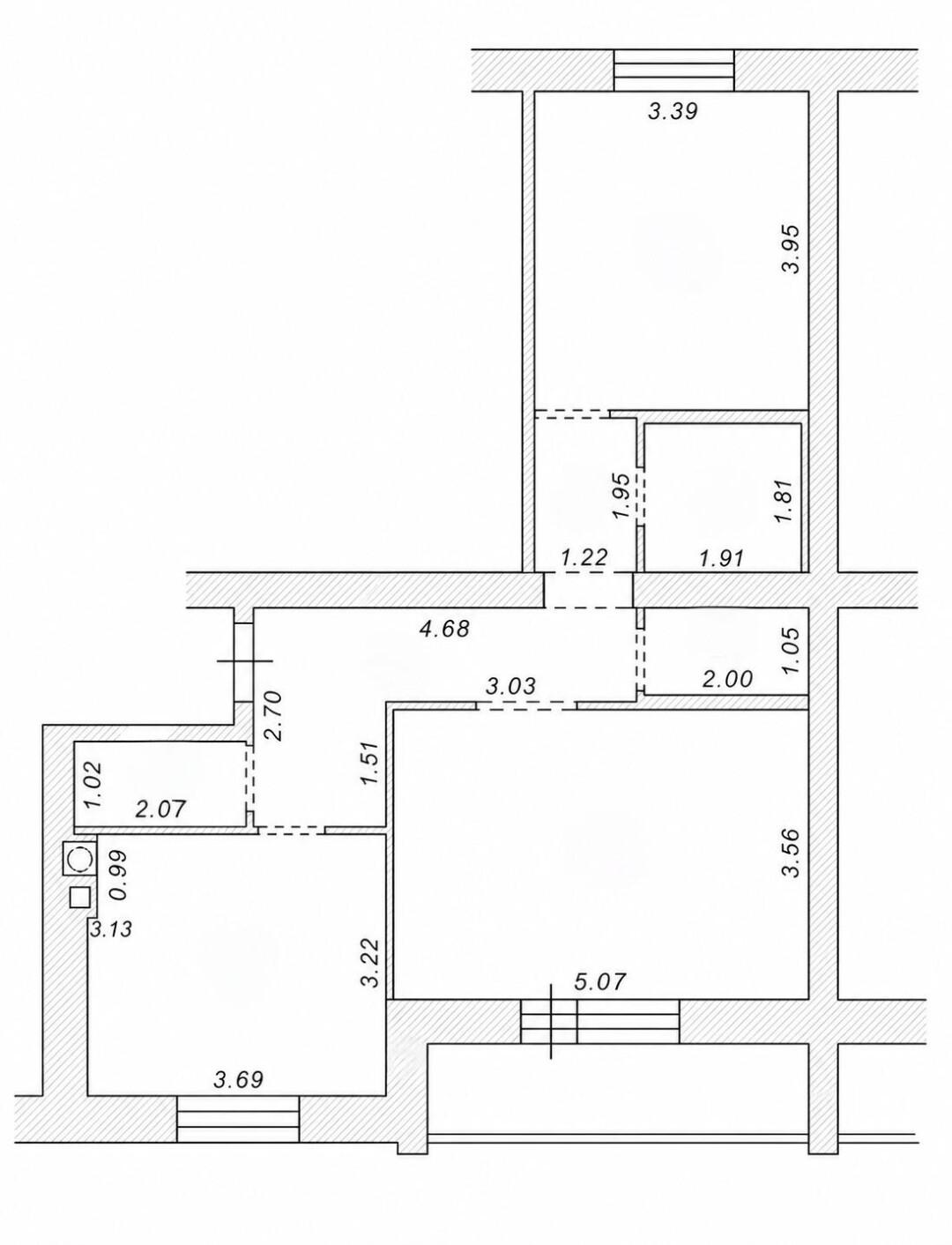 2-комнатная 64.6 м2 в ЖК undefined корпус null этаж 3