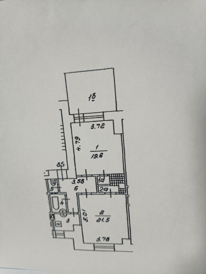 2-комнатная 57.2 м2 в ЖК undefined корпус null этаж 3