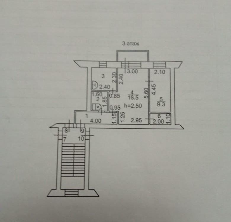 2-комнатная 44 м2 в ЖК undefined корпус null этаж 3
