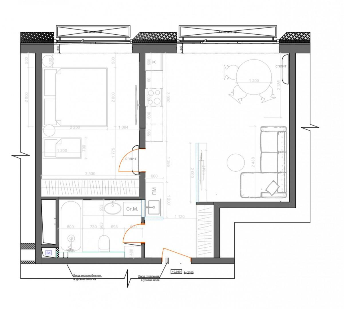 1-комнатная 52.2 м2 в ЖК undefined корпус null этаж 27