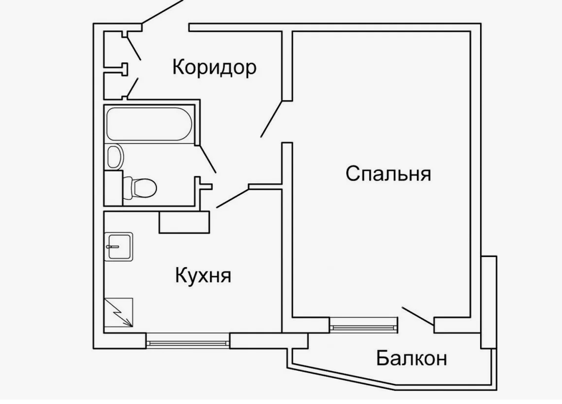 1-комнатная 37.8 м2 в ЖК undefined корпус null этаж 6