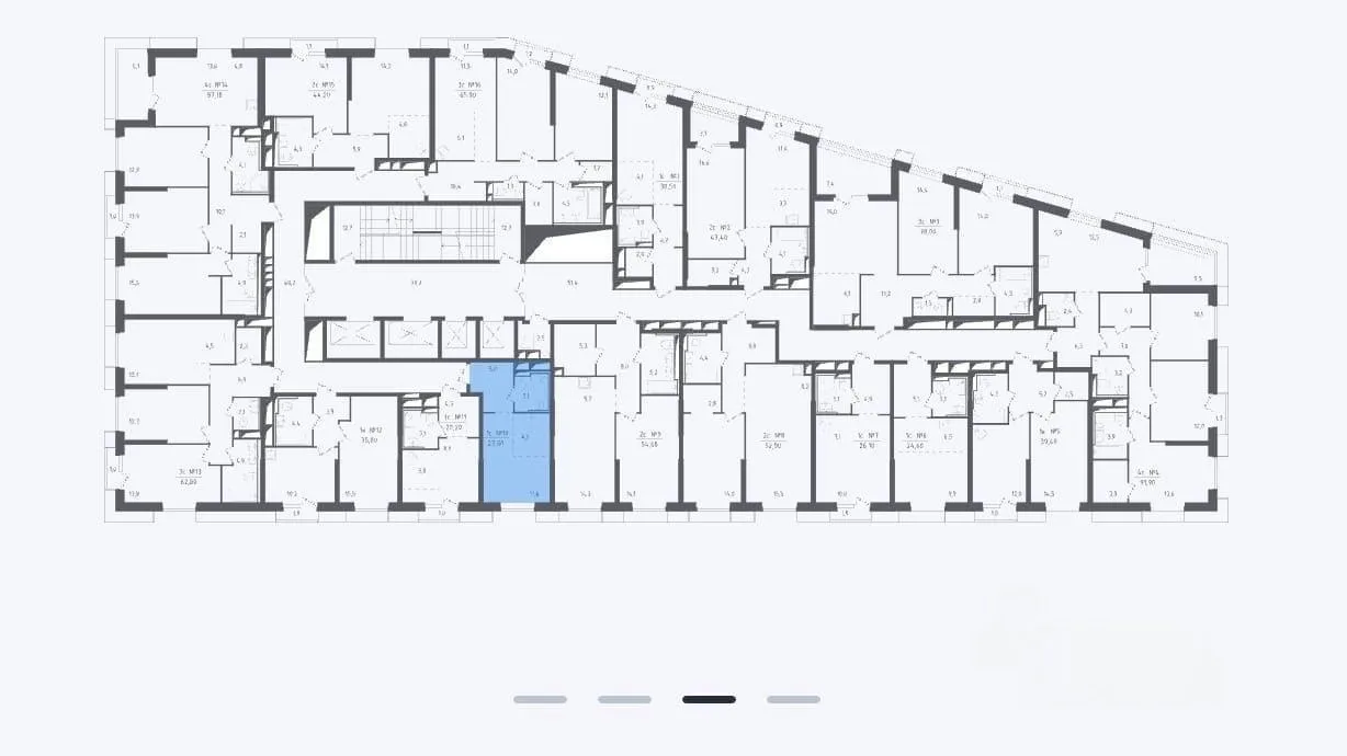 Студия 23.7 м2 в ЖК undefined корпус null этаж 2
