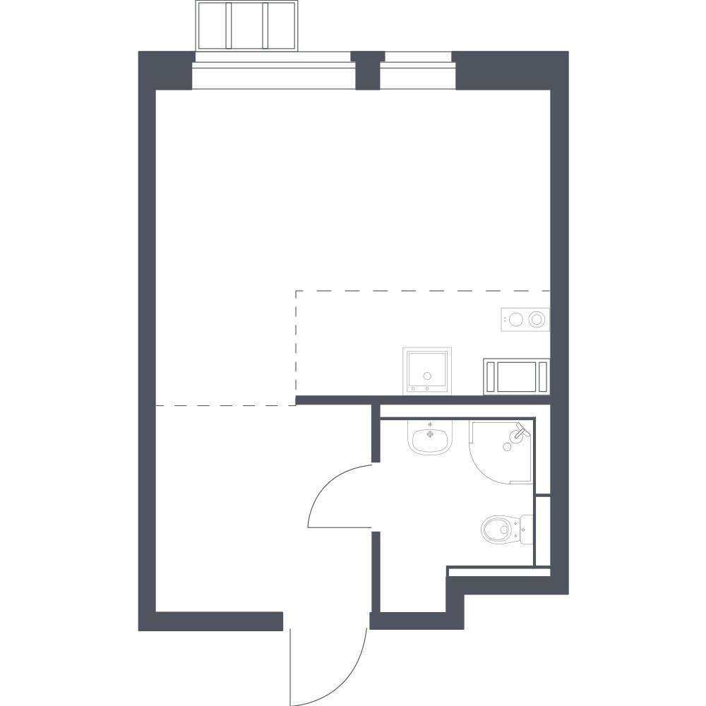 Студия 25.5 м2 в ЖК undefined корпус null этаж 7