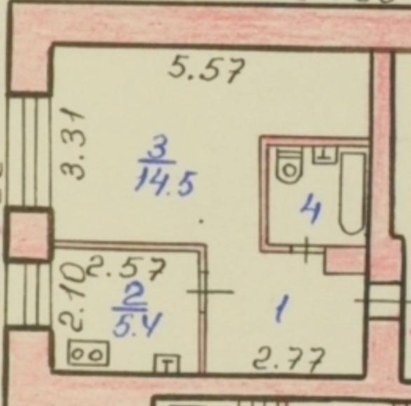 1-комнатная 29.8 м2 в ЖК undefined корпус null этаж 1