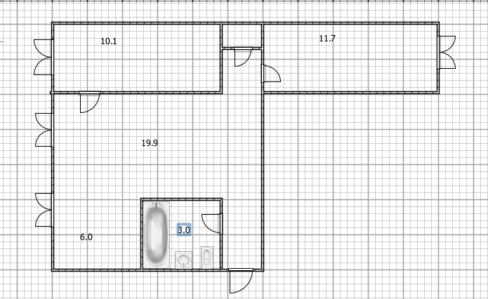 3-комнатная 56.3 м2 в ЖК undefined корпус null этаж 1