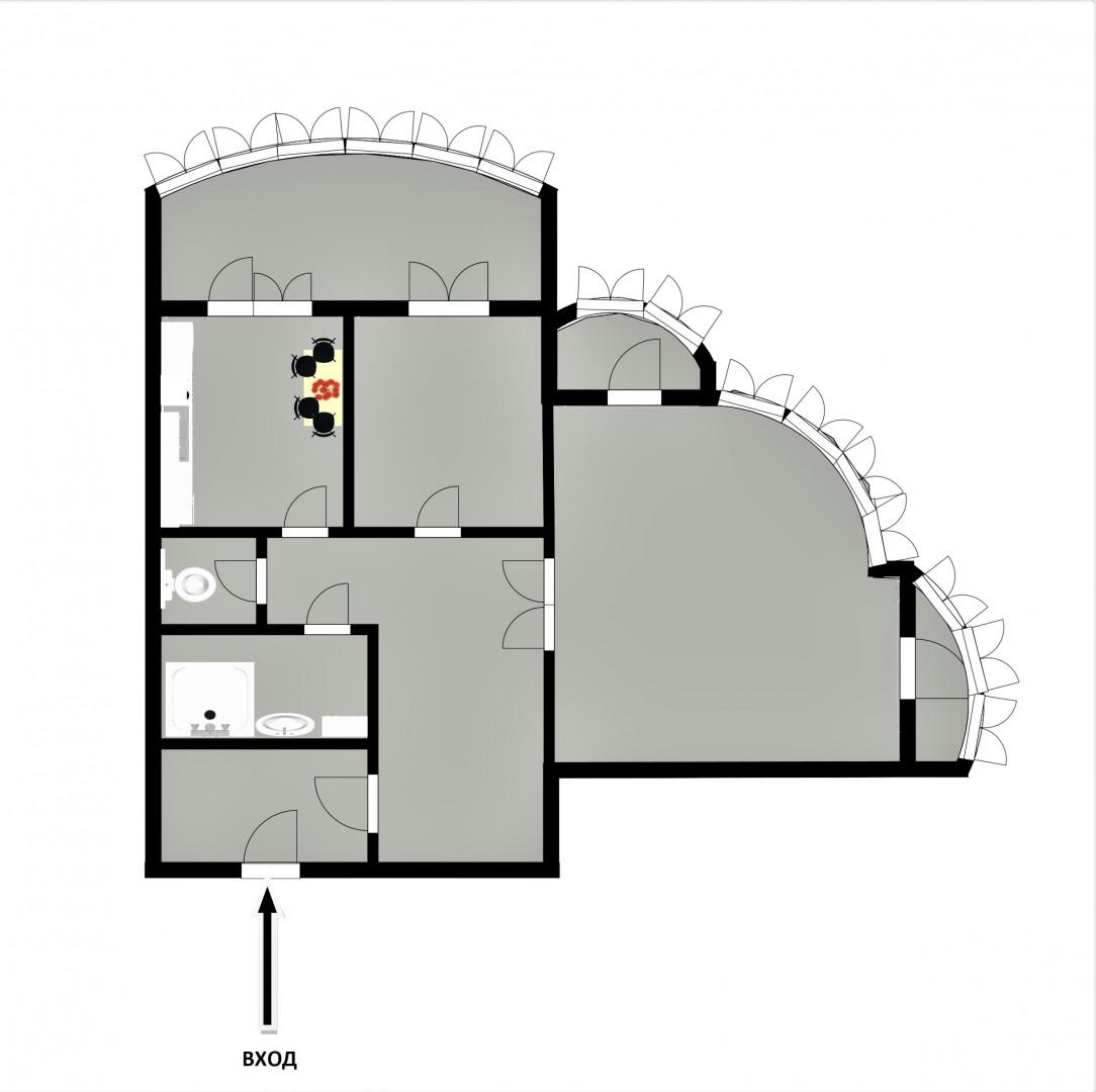 2-комнатная 98.8 м2 в ЖК undefined корпус null этаж 3