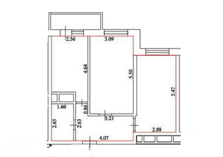 2-комнатная 55.5 м2 в ЖК undefined корпус null этаж 10