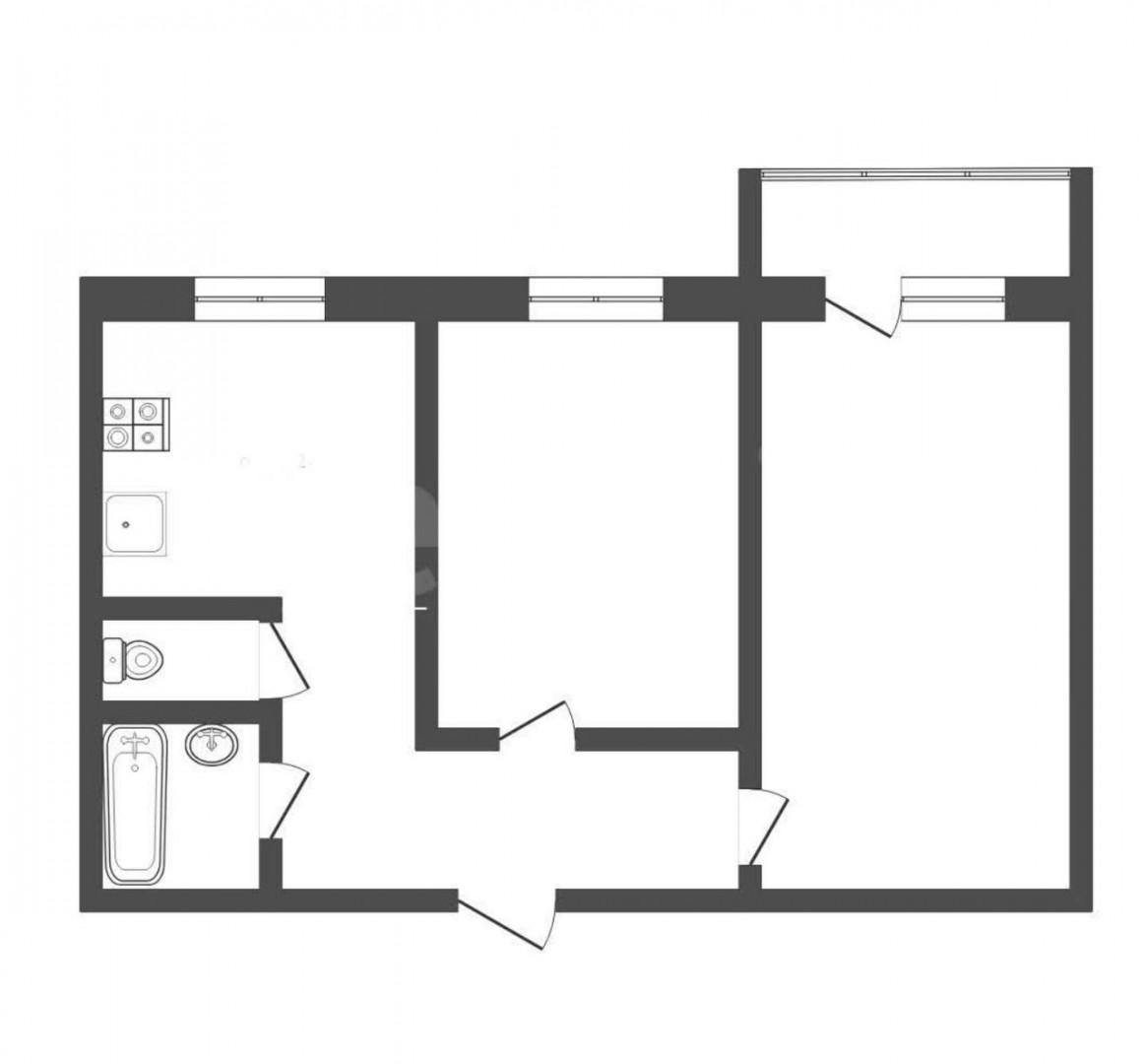 2-комнатная 51 м2 в ЖК undefined корпус null этаж 2
