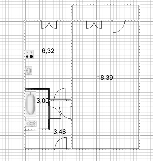 1-комнатная 32.5 м2 в ЖК undefined корпус null этаж 7