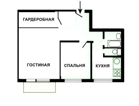 2-комнатная 45 м2 в ЖК undefined корпус null этаж 12