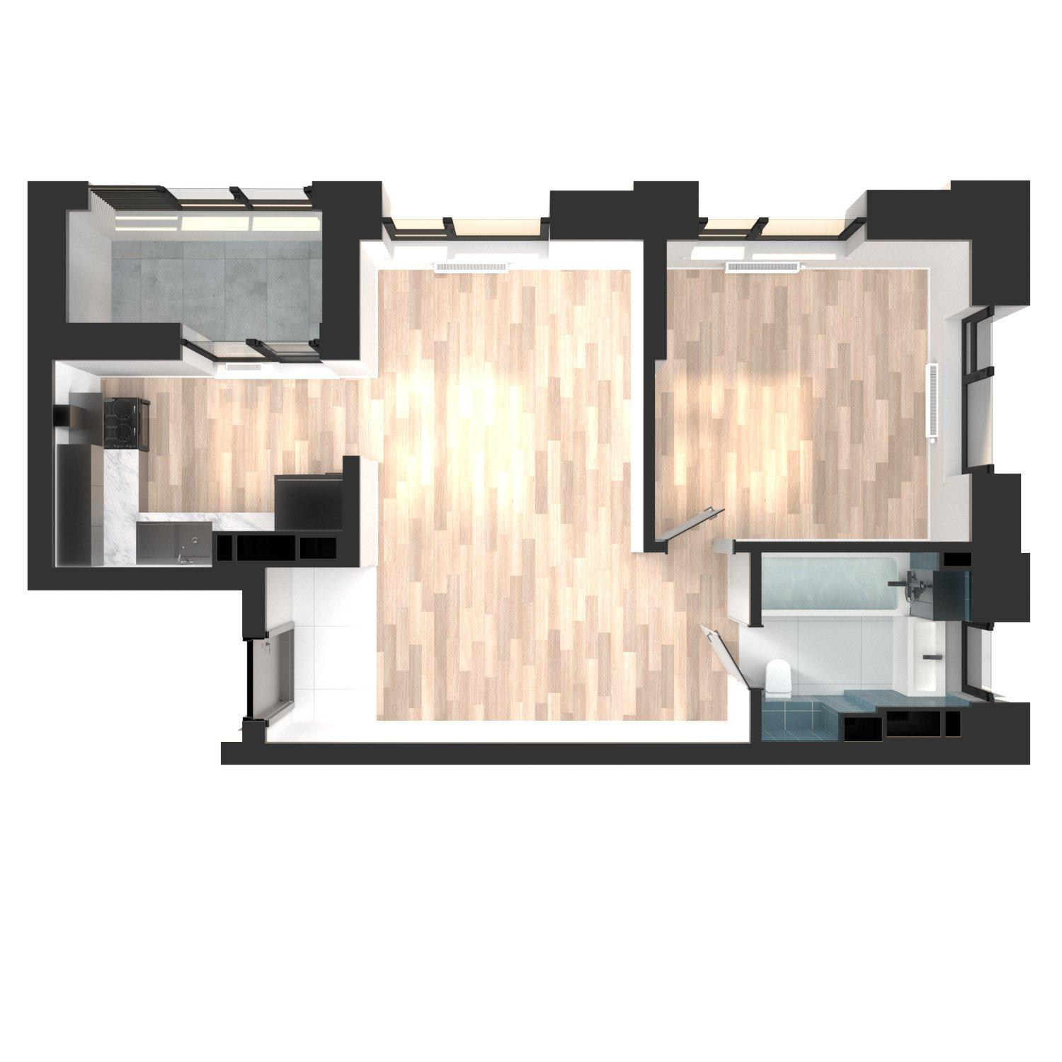 Студия 42 м2 в ЖК Мой Ритм корпус null этаж 14