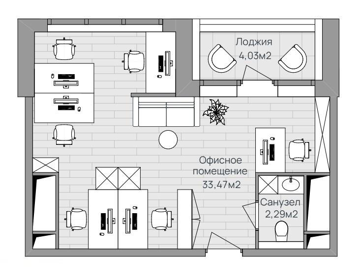 Студия 39.8 м2 в ЖК undefined корпус null этаж null