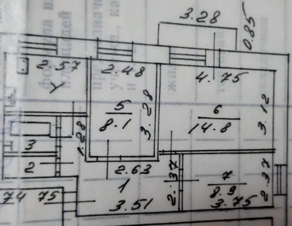 3-комнатная 55 м2 в ЖК undefined корпус null этаж 4