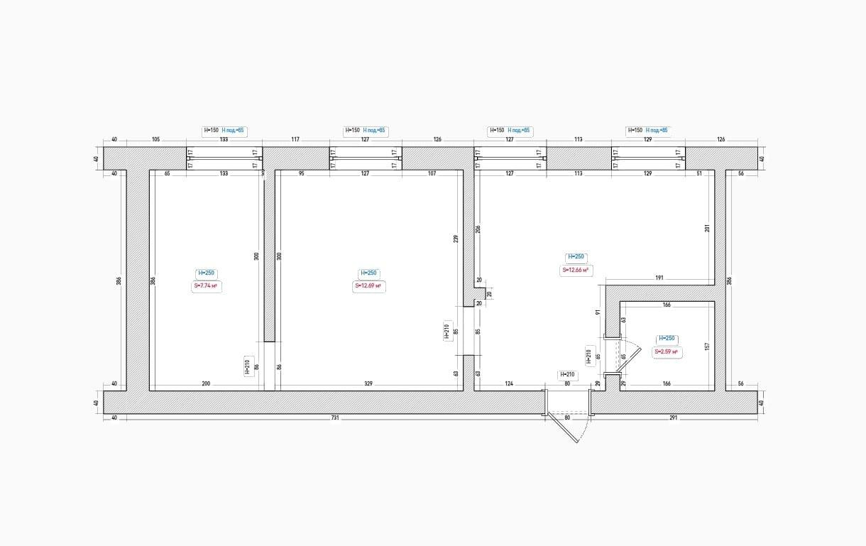2-комнатная 35.5 м2 в ЖК undefined корпус null этаж 2