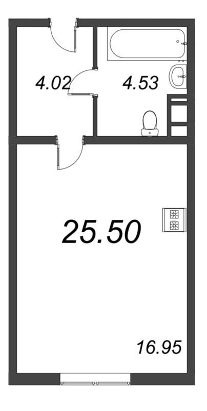 Студия 25 м2 в ЖК Pixel корпус null этаж 3