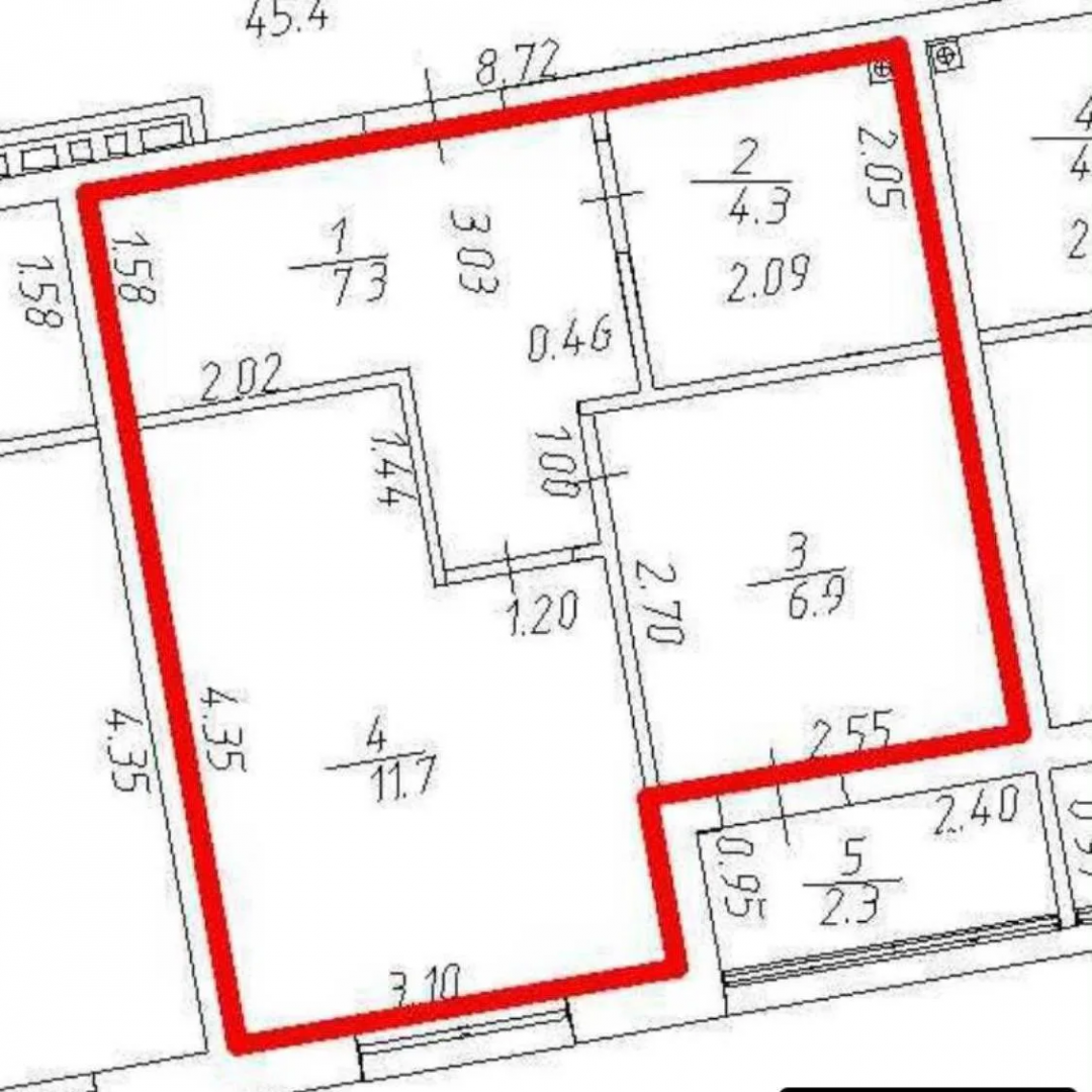 1-комнатная 32 м2 в ЖК undefined корпус null этаж 2