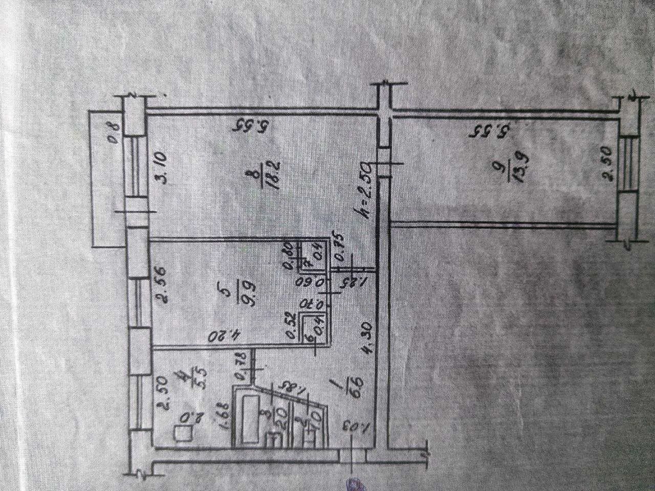 3-комнатная 58.7 м2 в ЖК undefined корпус null этаж 5