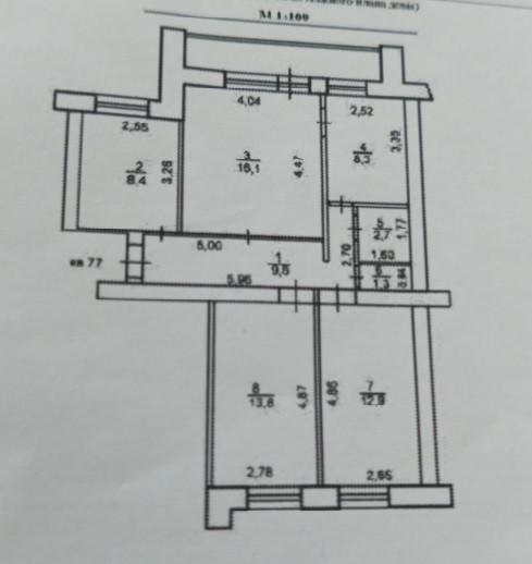 4-комнатная 74.8 м2 в ЖК undefined корпус null этаж 2