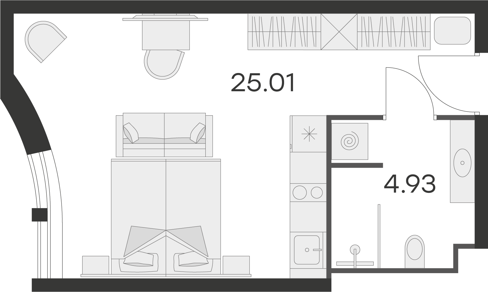 Студия 29 м2 в ЖК Апарт–отель GloraX Заневский корпус null этаж 8