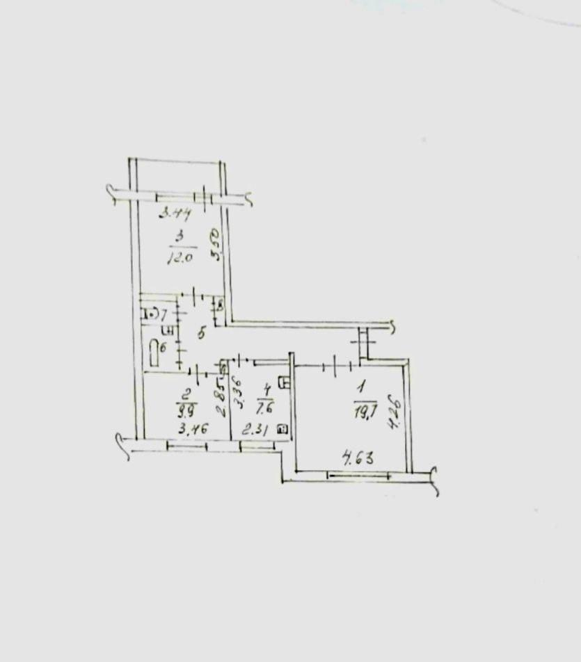 3-комнатная 64.8 м2 в ЖК undefined корпус null этаж 9