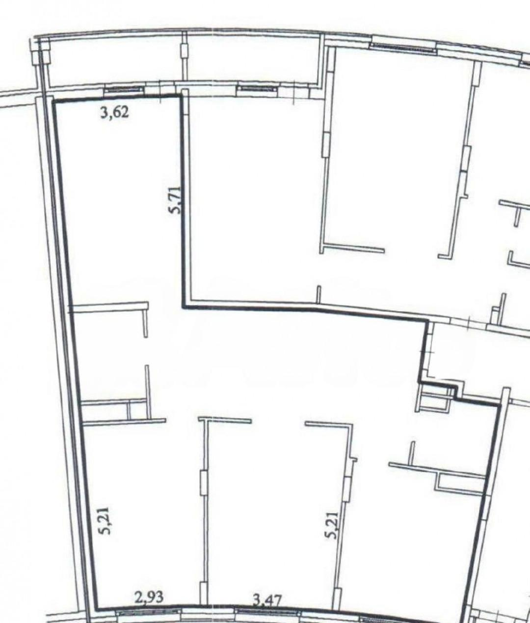 3-комнатная 103.9 м2 в ЖК undefined корпус null этаж 17