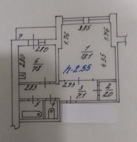 1-комнатная 40 м2 в ЖК undefined корпус null этаж 3