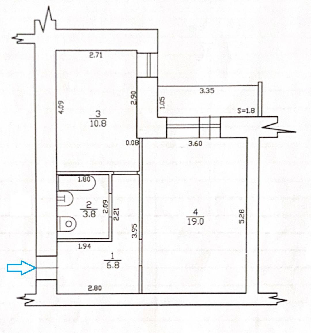 1-комнатная 42.2 м2 в ЖК undefined корпус null этаж 7