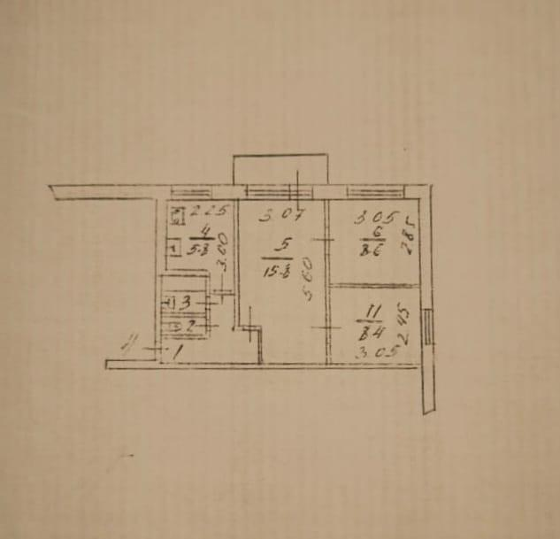 3-комнатная 46.6 м2 в ЖК undefined корпус null этаж 2