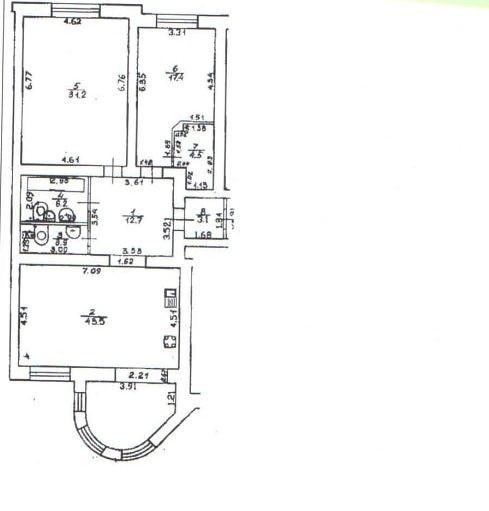 3-комнатная 122.5 м2 в ЖК undefined корпус null этаж 6