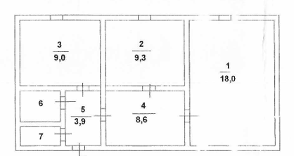 2-комнатная 52.9 м2 в ЖК undefined корпус null этаж 2