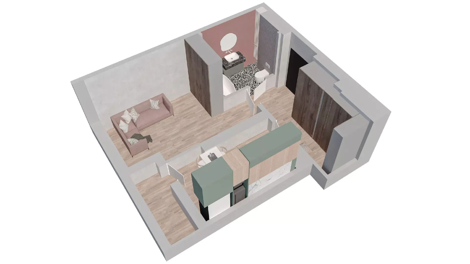 1-комнатная 33 м2 в ЖК Пальмира 2.0 корпус null этаж 10