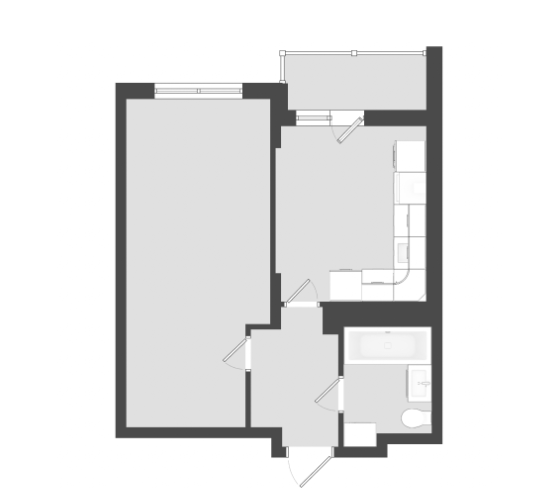 1-комнатная 38.8 м2 в ЖК undefined корпус null этаж 10