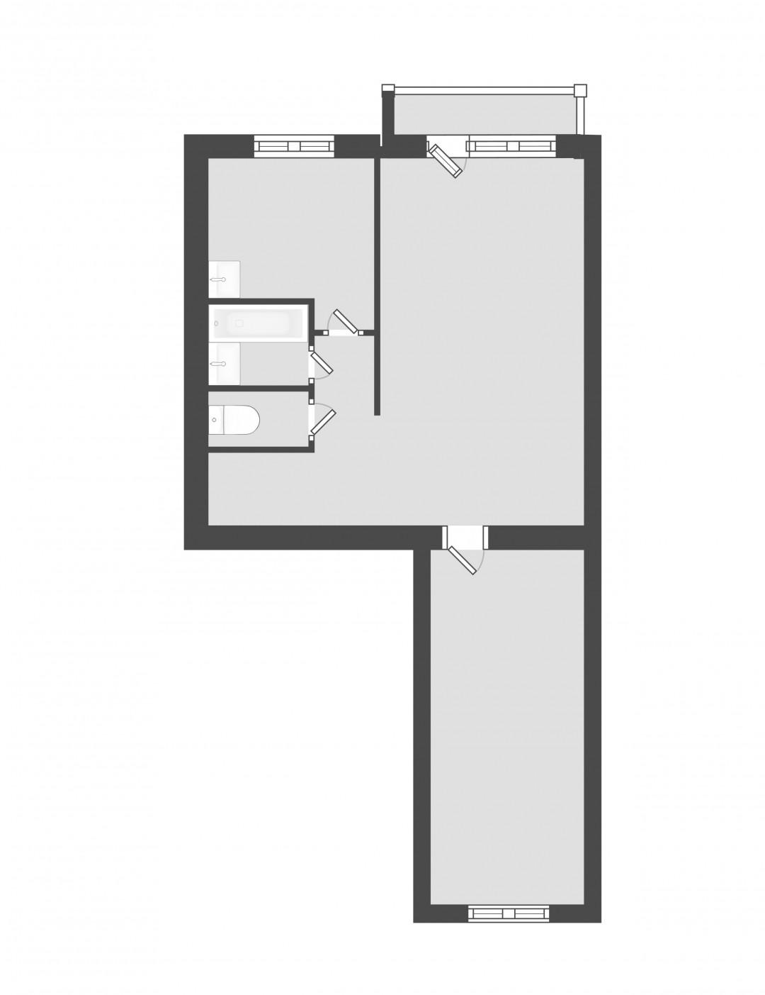 2-комнатная 46.7 м2 в ЖК undefined корпус null этаж 3