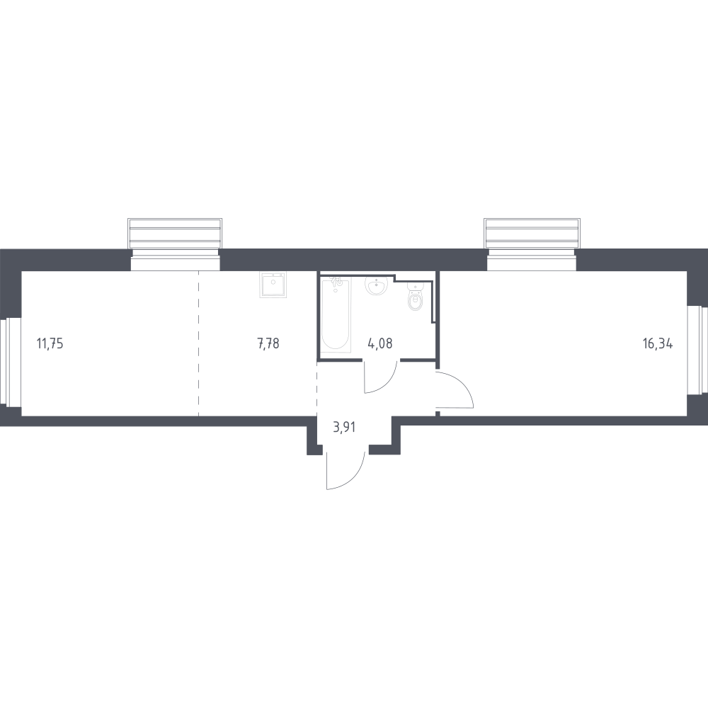 Студия 43 м2 в ЖК Рублёвский Квартал корпус null этаж 10