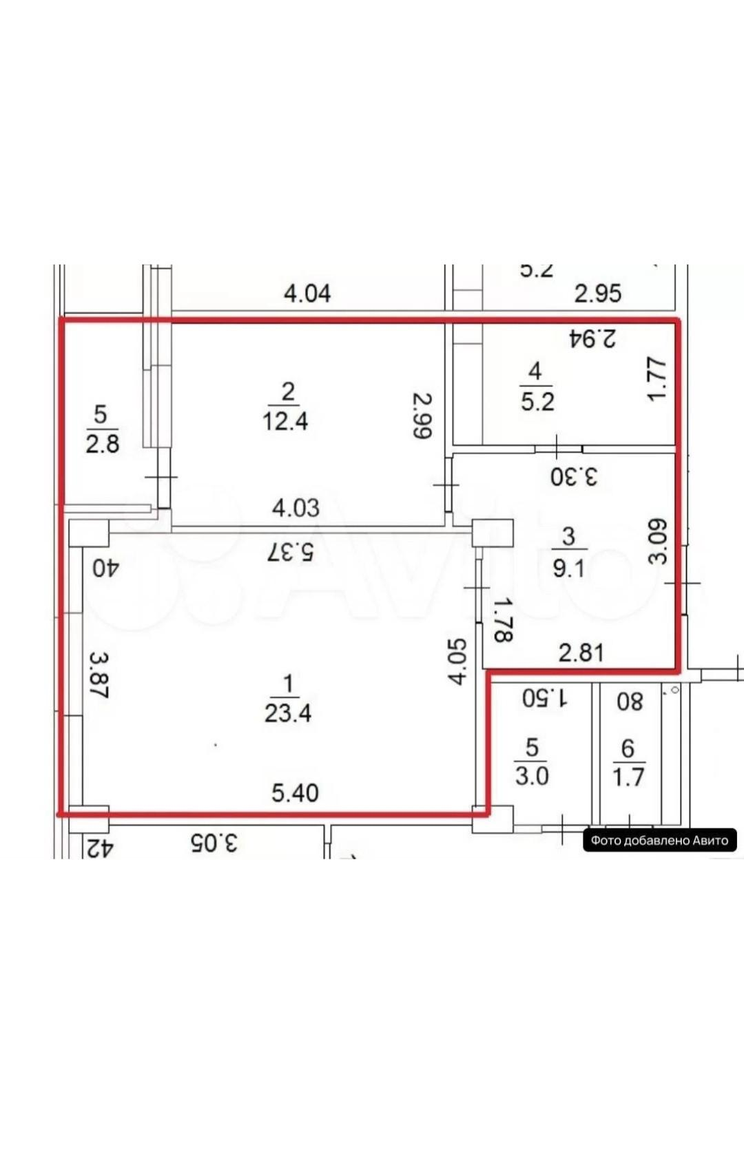 1-комнатная 50 м2 в ЖК undefined корпус null этаж 6