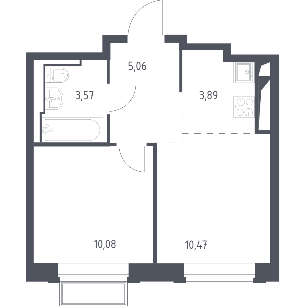 Студия 33 м2 в ЖК Долина Яузы корпус null этаж 23