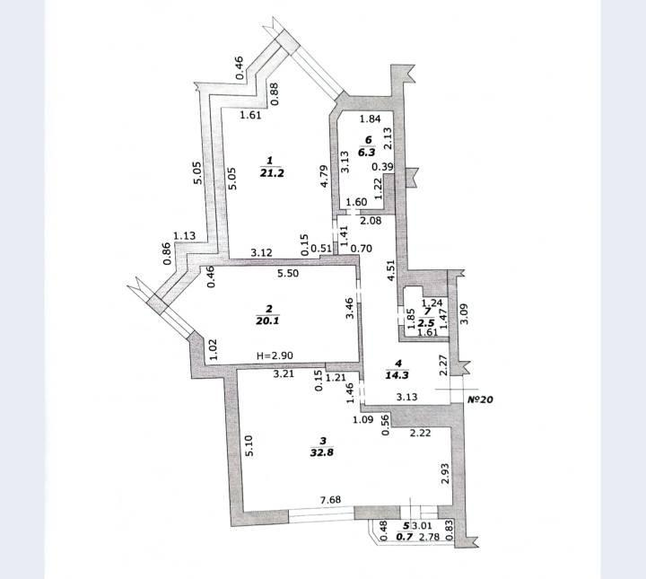 2-комнатная 97.2 м2 в ЖК undefined корпус null этаж 3