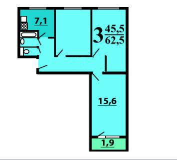 Студия 15.6 м2 в ЖК undefined корпус null этаж 4