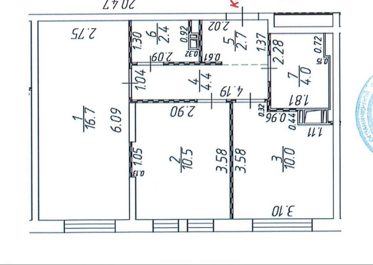 2-комнатная 50.7 м2 в ЖК undefined корпус null этаж 8