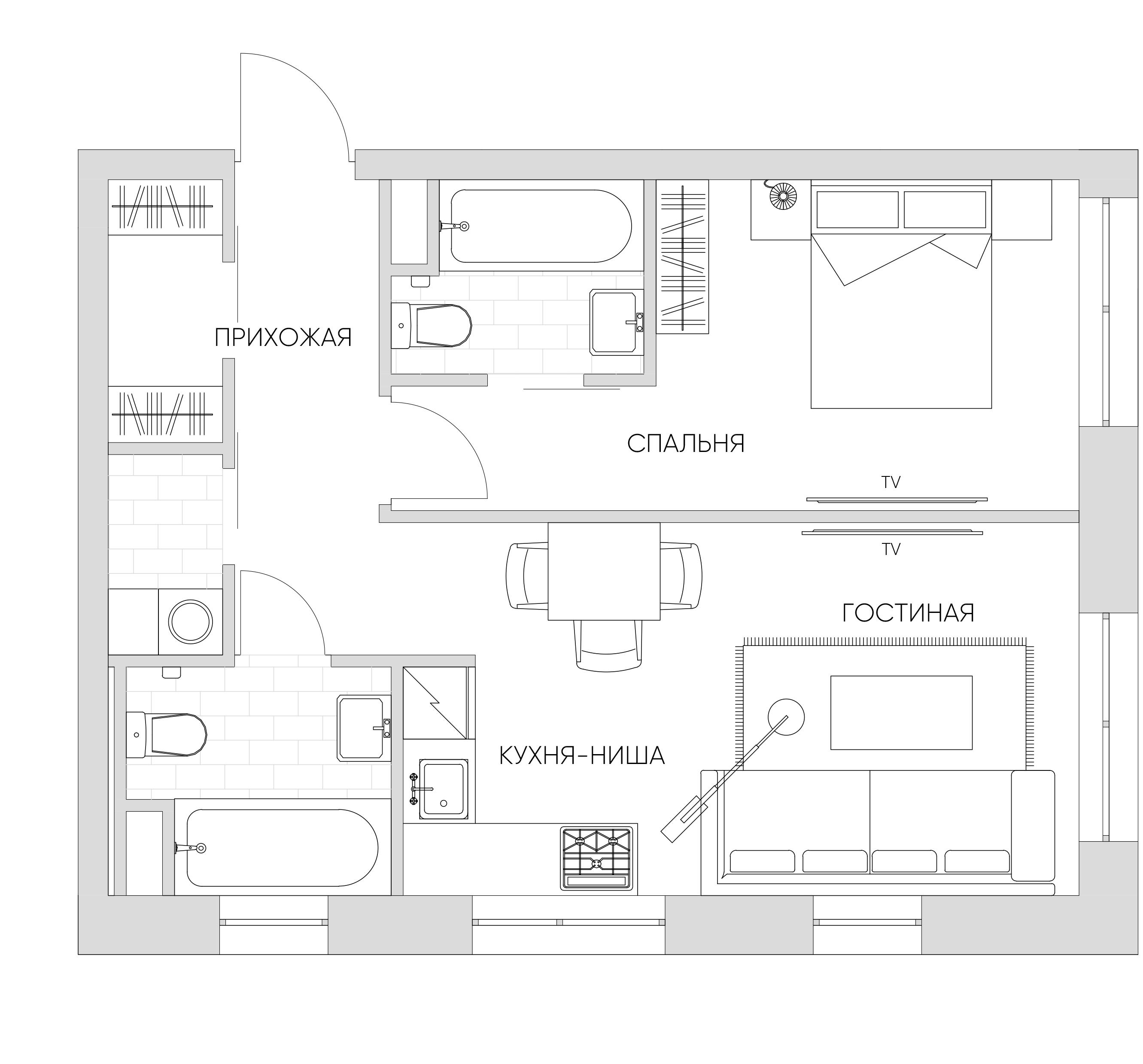 Студия 44 м2 в ЖК N`ICE LOFT корпус null этаж 8