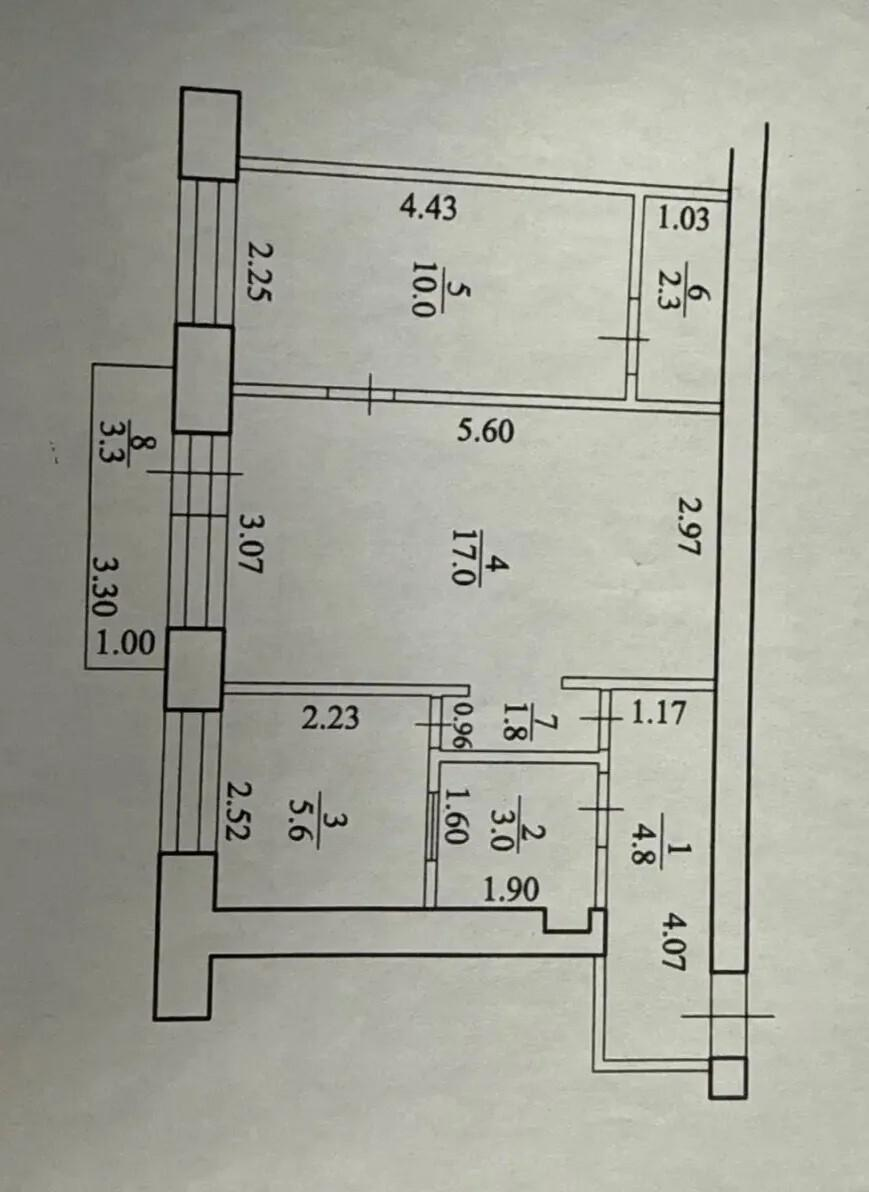 2-комнатная 44.5 м2 в ЖК undefined корпус null этаж 3