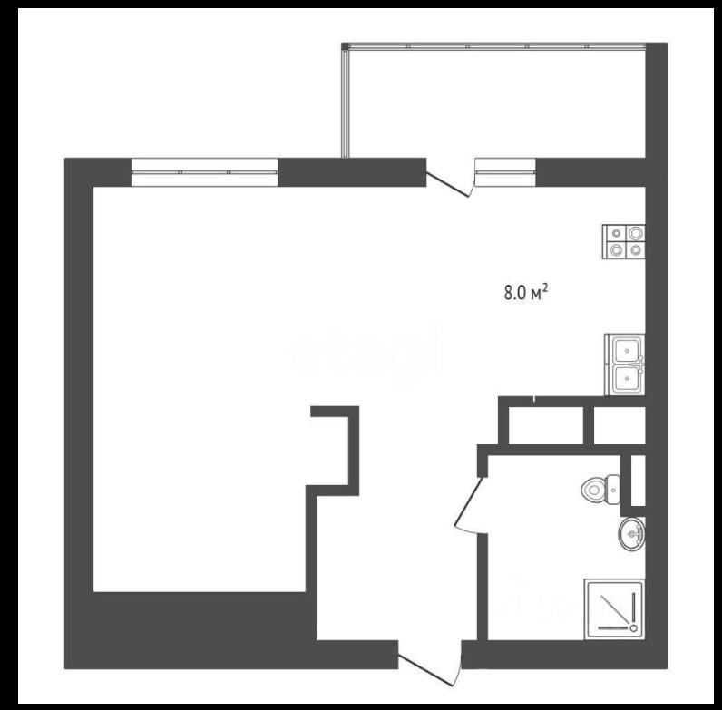 1-комнатная 31 м2 в ЖК undefined корпус null этаж 4