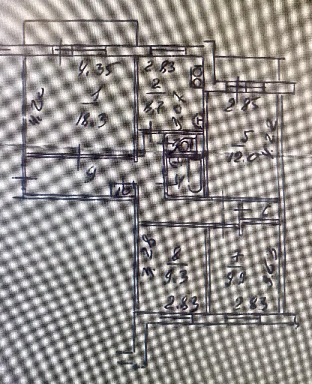 4-комнатная 77.2 м2 в ЖК undefined корпус null этаж 7