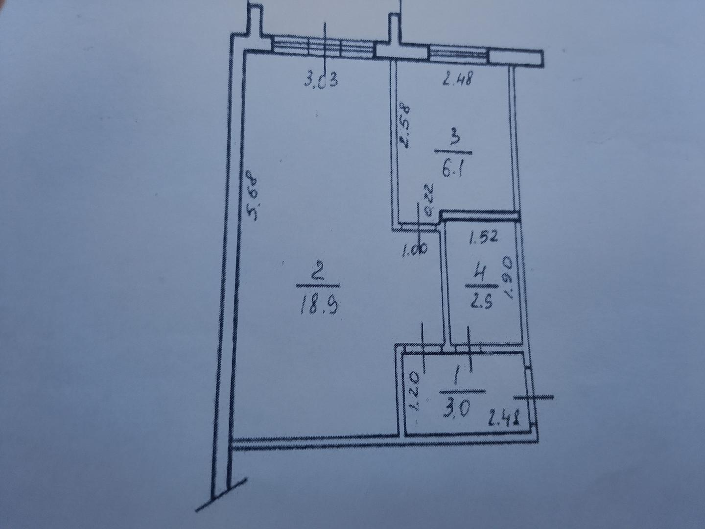 1-комнатная 30.9 м2 в ЖК undefined корпус null этаж 2