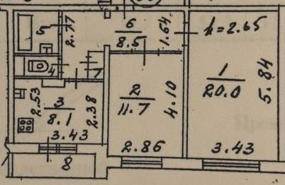 2-комнатная 52.7 м2 в ЖК undefined корпус null этаж 13